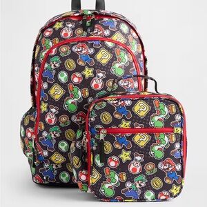 Kids Colorful Character Backpack and Lunchbox Set